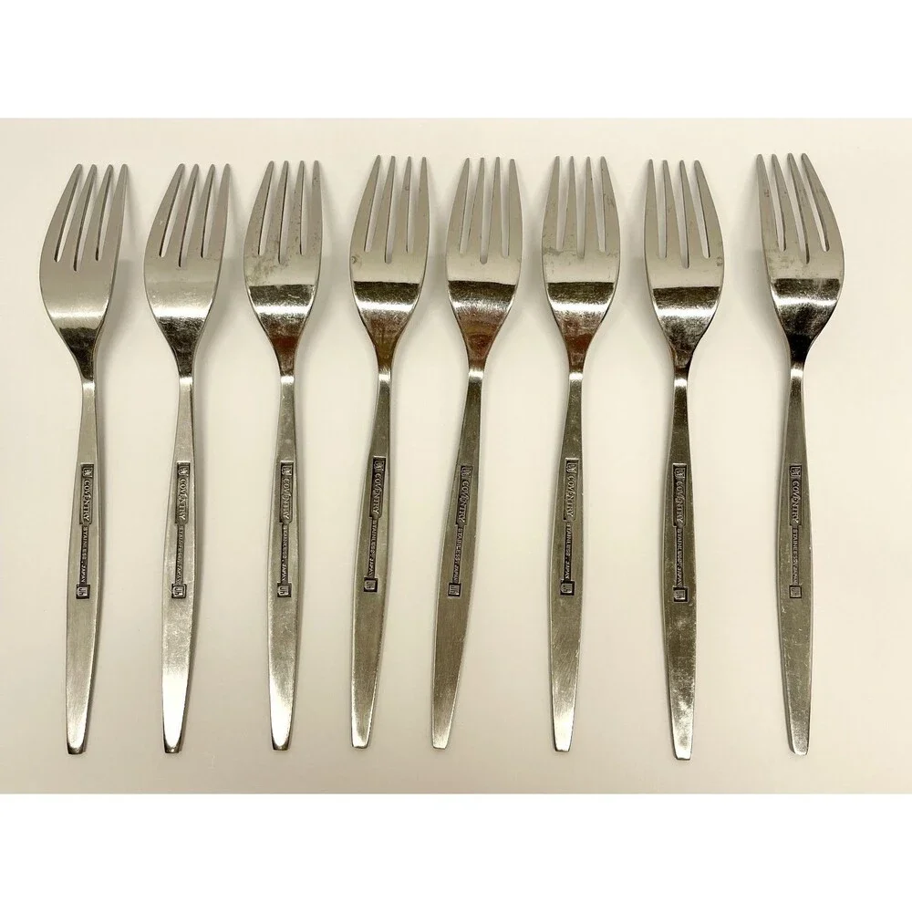 Coventry Bouquet Stainless Flatware–32 Pc Service for 8–Floral Vintage Japan